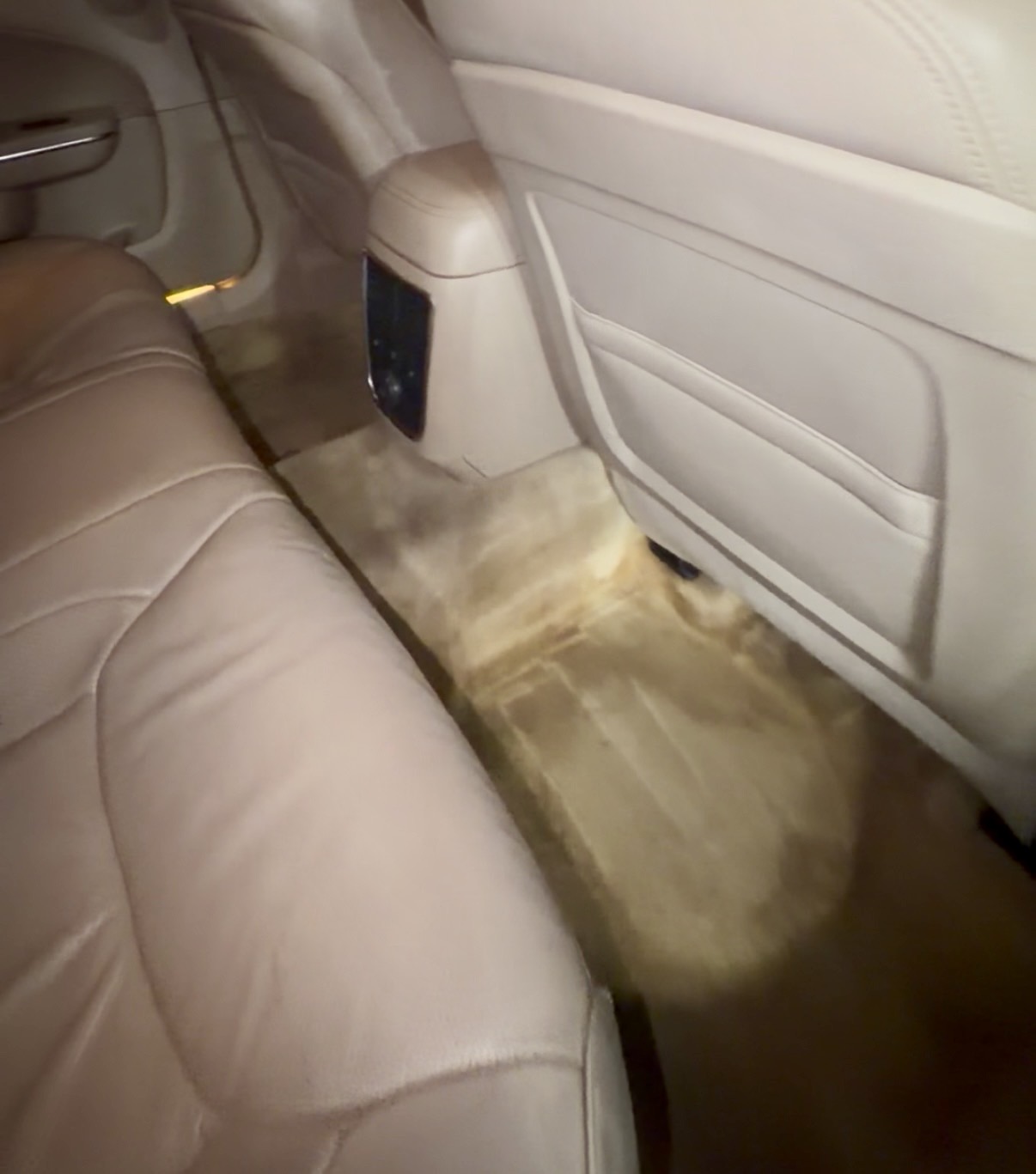 The same vehicle carpet after interior cleaning